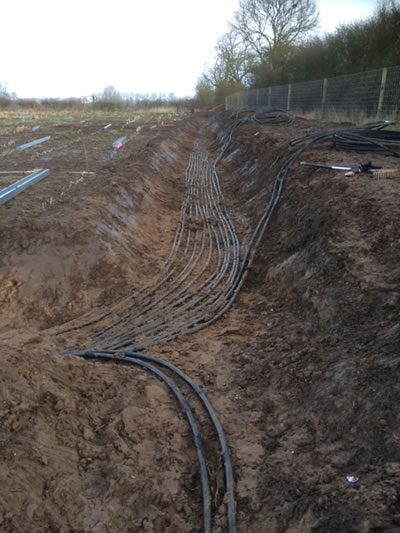 solar farm trenching
