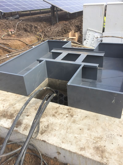 solar farm sub station foundations